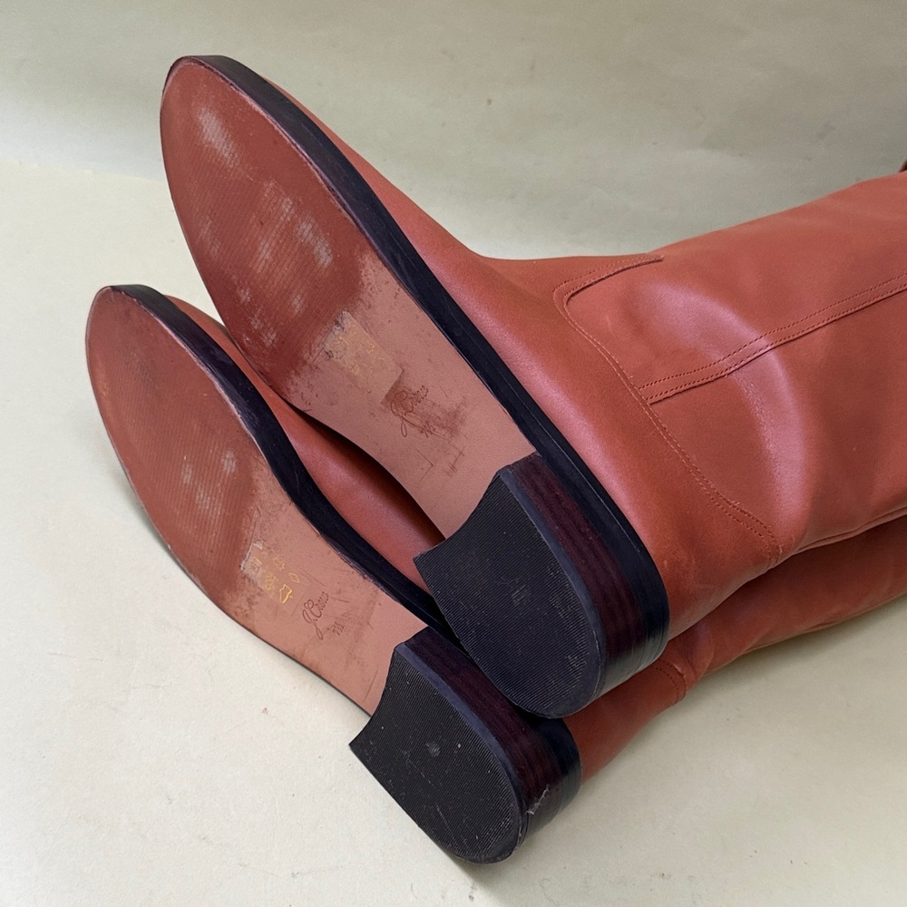 Orange J. Crew Over the Knee Leather Boots - Picture 11 of 16
